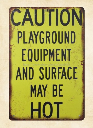 Wall art caution playground - wall,